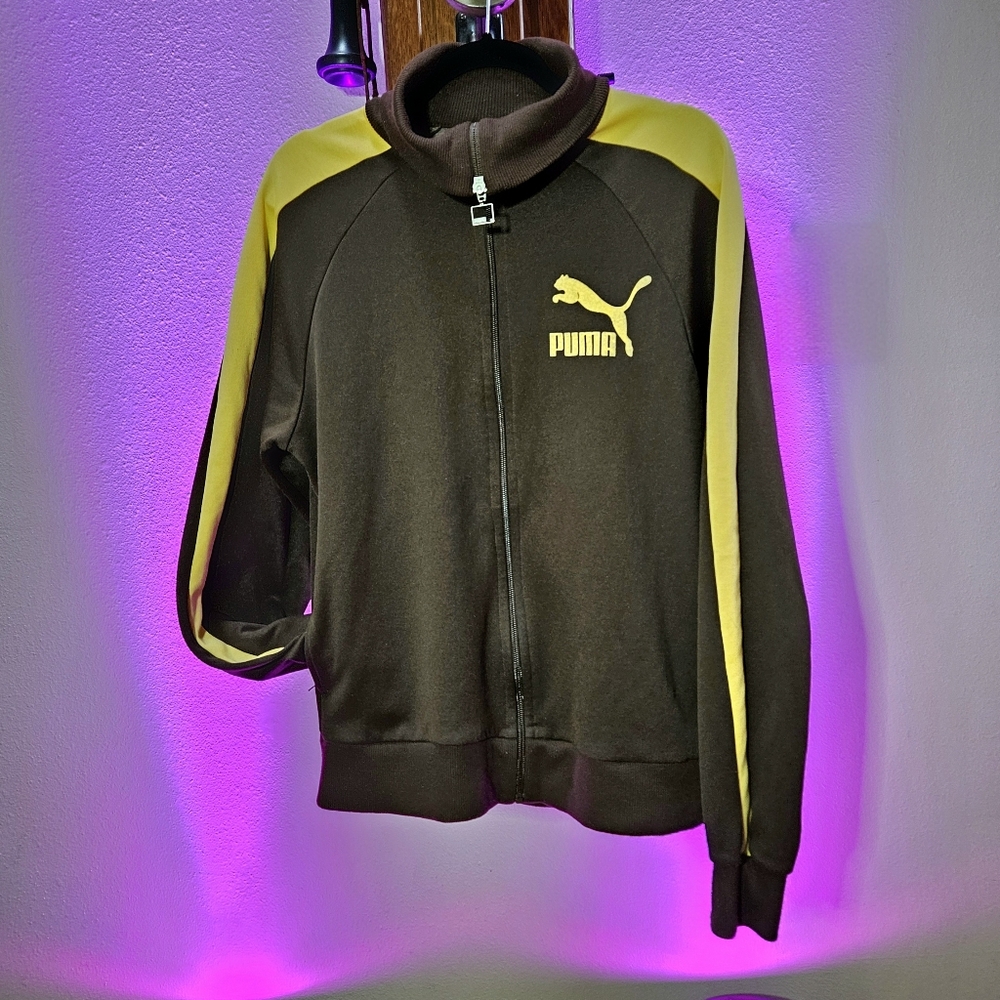 Puma Brown and Yellow Lightweight Zipdown